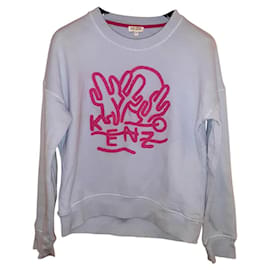 Kenzo Sweatshirt Hellblau Baumwolle Mädchen 15-16 Jahre