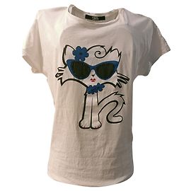 Maglietta Karl Lagerfeld Choupette Bianca Cotone