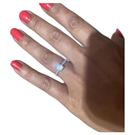 Solitärring aus Weißgold mit Diamanten 18 Karat - Autre Marque