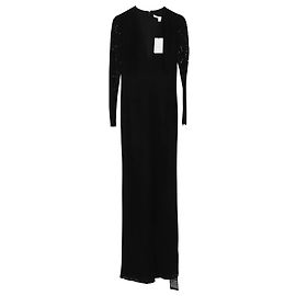Mono largo de encaje de esmoquin en algodón negro Kyara de Diane Von Furstenberg
