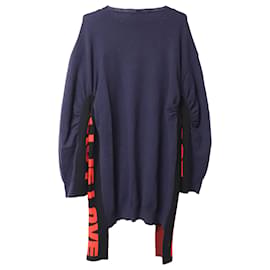 Stella McCartney – All is Love – Übergroßer Pullover aus marineblauer Wolle - Stella Mc Cartney