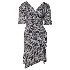 Isabel Marant Vestido estampado efecto cruzado Arodie en seda multicolor