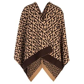 Gucci GG Rhombus Poncho In Braun wie neu Mann Frau