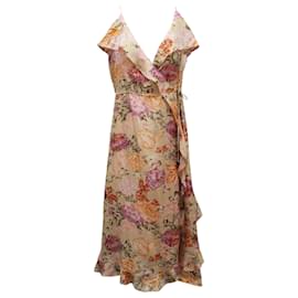 Zimmermann Wickelkleid aus geblümter Seide
