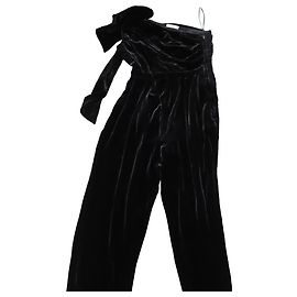 Ulla Johnson Tess One-Shoulder-Jumpsuit aus schwarzem Samt
