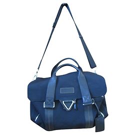 Lancel Borsa da viaggio in tela e pelle nera.