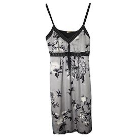 Autre Marque Vestido lencero de seda fantasía de Angelo Marani talla 44.