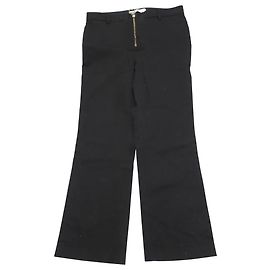 Philosophy Di Lorenzo Serafini Hose mit goldenem Reißverschlussdetail aus schwarzer Baumwolle