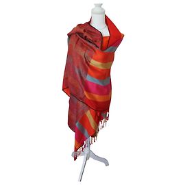 Bufanda Vintage Superb Shawl oversize o bufanda multicolor 2 EN 1 / año retro 2000S.