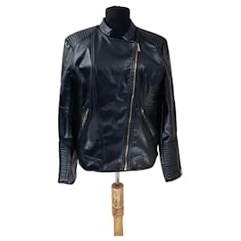 Catherine Malandrino Black Polyurethane Jacket L
