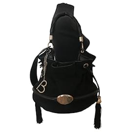 Borsa a mano Lancel in lana nera