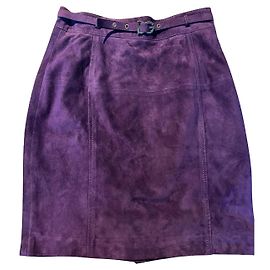 Dolce & Gabbana falda de piel de cabra ciruela D&G