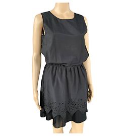 Vestido Designers Remix negro de seda y algodón XS