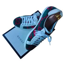 Sneakers Gucci Ace GG in velluto verde