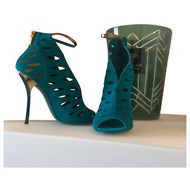 Stivaletti Jimmy Choo Tamber in nabuk turchese