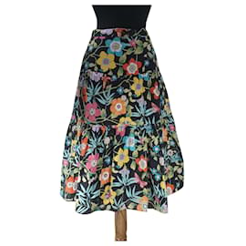 Falda de algodón con flores J.Crew