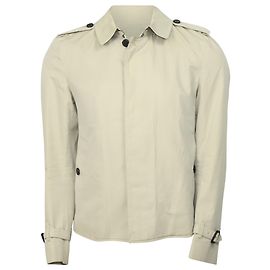 Giacca Harrington in Gabardine Burberry in Cotone Beige