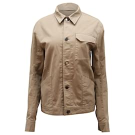 Giacca camicia Helmut Lang in cotone marrone