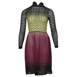 Missoni Perforated Knit Dress in Multicolor Polyester