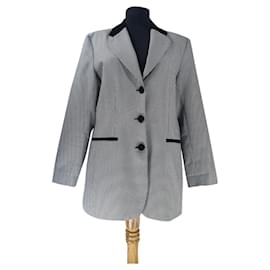 By Malene Birger Blazer Hahnentritt Schwarz Weiß
