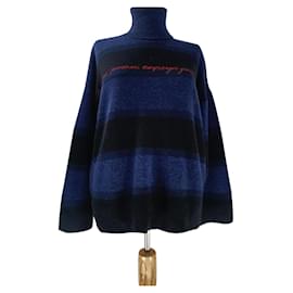 Giada Benincasa Pullover aus blauer Kaschmirwollmischung
