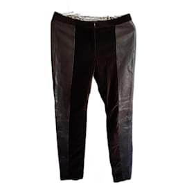 Coast Weber Ahaus Hose aus Leder und Samt Dunkelbraun