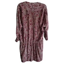 Abito in seta Maje Rosso Beige