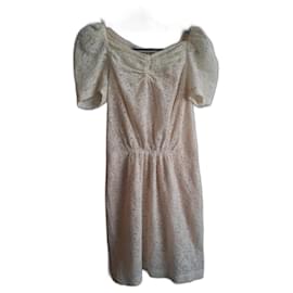 Maje Spitzenkleid in Eggshell