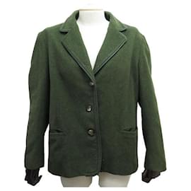 CHAQUETA VINTAGE CELINE 3 ABRIGO LANA BOTONES KAKI 46 ABRIGO CHAQUETA LANA MUJER S - Céline