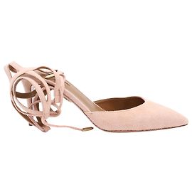 Décolleté Amanda 75 Aquazzura in suede rosa