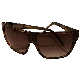 Occhiali da sole oversize Jimmy Choo stampa serpente grigi