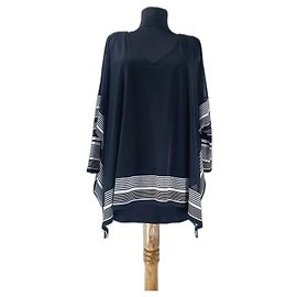 Joseph Ribkoff Top Blusa Stile Poncho Nero