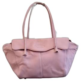 Borsa a tracolla Tod's grande rosa con patta e chiusura magnetica