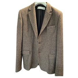 Golden Goose Deluxe Brand Chaqueta marrón pata de gallo