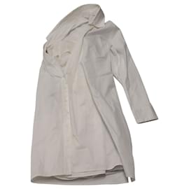 VESTIDO RtA Lana Asimétrico en Algodón Blanco