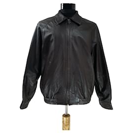 Giacca in pelle Salvatore Ferragamo Marrone