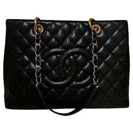 Chanel Grand Shopping Shopper Schwarz Leder