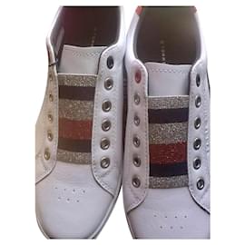 Zapatillas Tommy Hilfiger de cuero blancas talla 40