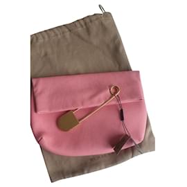 Borsa Burberry Flap Pin rosa in pelle