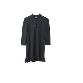 Minivestido con ribete de volantes de Sandro Felice en poliéster negro