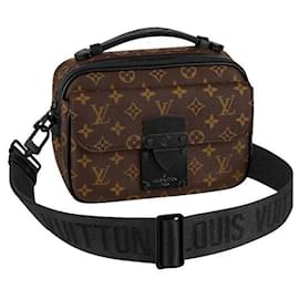 Borsa messenger Louis Vuitton S Lock monogramma marrone