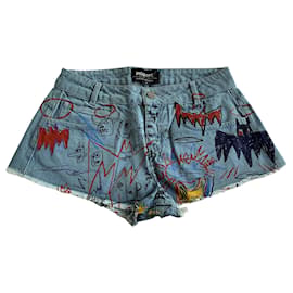 Eleven Paris Jeansshorts Jean-Michel Basquiat
