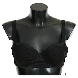 DOLCE & GABBANA Ropa Interior Seda Elástica Negro Encaje Mujer Sujetadores. ESO3 / M