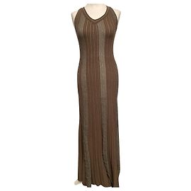Autre Marque Vestido de punto FALCONERI marrón caqui