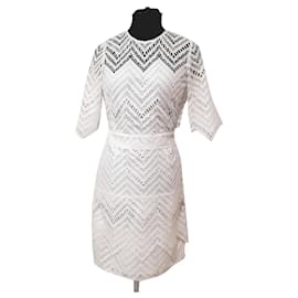 Abito in pizzo Maje Rosalba color eggshell cotone