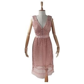 Vestido de malla rosa Abercrombie & Fitch