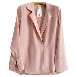 Blush Pink Blouse with Deep Neckline - Autre Marque