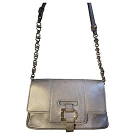 Borsa a tracolla Delvaux Argento in Pelle