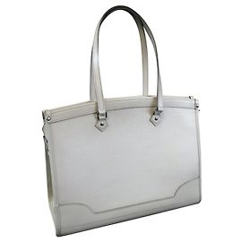 LOUIS VUITTON circa 2008 - Borsa GM "Madeleine" in pelle Epi avorio
