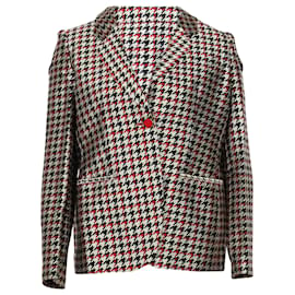 Giorgio Armani Blazer de pata de gallo en seda multicolor